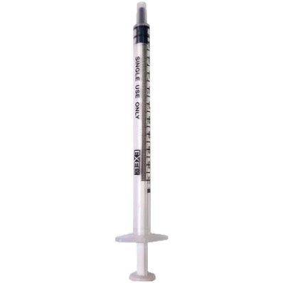 Syringe 1cc TB LS Tuberculin Exel™ 1 mL Individual Pack Luer Slip Tip Without Safety (100/BX 10BX/CS) by Exel Corporation  ID 26048
